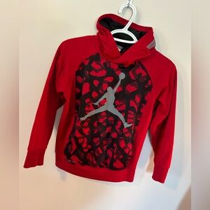 Red, Silver, & Black Jordan Hooded Sweatshirt